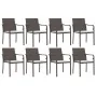 Juego comedor jardín 9 piezas y cojines ratán sintético y acero von , Gartensets - Ref: Foro24-3186950, Preis: 575,22 €, Raba...