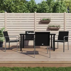 Juego comedor jardín 5 piezas y cojines ratán sintético y acero von , Gartensets - Ref: Foro24-3186959, Preis: 327,80 €, Raba...