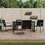 Juego comedor jardín 5 piezas y cojines ratán sintético y acero by , Garden sets - Ref: Foro24-3186959, Price: 327,85 €, Disc...