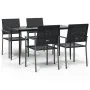 Juego de comedor para jardín 5 piezas ratán sintético y acero by , Garden sets - Ref: Foro24-3187007, Price: 269,96 €, Discou...