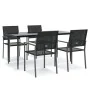 Juego de comedor para jardín 5 piezas ratán sintético y acero von , Gartensets - Ref: Foro24-3187011, Preis: 293,15 €, Rabatt: %