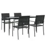 Juego de comedor para jardín 5 piezas ratán sintético y acero von , Gartensets - Ref: Foro24-3187011, Preis: 293,15 €, Rabatt: %