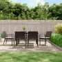 Juego comedor jardín 7 piezas y cojines ratán sintético y acero von , Gartensets - Ref: Foro24-3186990, Preis: 514,10 €, Raba...
