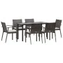 Juego comedor jardín 7 piezas y cojines ratán sintético y acero von , Gartensets - Ref: Foro24-3186990, Preis: 514,10 €, Raba...