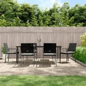 Juego comedor jardín 7 piezas y cojines ratán sintético y acero by , Garden sets - Ref: Foro24-3187013, Price: 461,12 €, Disc...