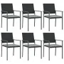 Juego comedor jardín 7 piezas y cojines ratán sintético y acero by , Garden sets - Ref: Foro24-3187013, Price: 461,12 €, Disc...