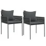 Juego comedor jardín 3 piezas y cojines ratán sintético y acero by , Garden sets - Ref: Foro24-3187051, Price: 285,17 €, Disc...
