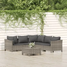 Set de muebles de jardín 6 pzas y cojines ratán sintético gris von , Gartensets - Ref: Foro24-3187278, Preis: 478,95 €, Rabat...