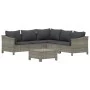 Set de muebles de jardín 6 pzas y cojines ratán sintético gris de , Conjuntos de jardín - Ref: Foro24-3187278, Precio: 478,94...