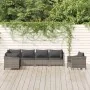Set de muebles de jardín 7 pzas y cojines ratán sintético gris de , Conjuntos de jardín - Ref: Foro24-3187286, Precio: 560,18...