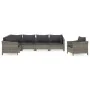 Set de muebles de jardín 7 pzas y cojines ratán sintético gris de , Conjuntos de jardín - Ref: Foro24-3187286, Precio: 560,18...