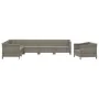 Set de muebles de jardín 7 pzas y cojines ratán sintético gris de , Conjuntos de jardín - Ref: Foro24-3187286, Precio: 560,18...