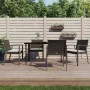 Juego comedor jardín 5 piezas y cojines ratán sintético y acero von , Gartensets - Ref: Foro24-3186973, Preis: 383,64 €, Raba...