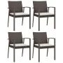 Juego comedor jardín 5 piezas y cojines ratán sintético y acero von , Gartensets - Ref: Foro24-3186973, Preis: 383,64 €, Raba...