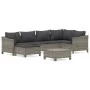 Set de muebles de jardín 7 pzas y cojines ratán sintético gris de , Conjuntos de jardín - Ref: Foro24-3187292, Precio: 544,49...