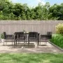 Set comedor jardín 7 pzas y cojines acero ratán sintético negro de , Conjuntos de jardín - Ref: Foro24-3187070, Precio: 577,9...