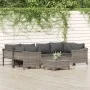 Set de muebles de jardín 7 pzas y cojines ratán sintético gris de , Conjuntos de jardín - Ref: Foro24-3187301, Precio: 521,50...