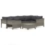 Set de muebles de jardín 7 pzas y cojines ratán sintético gris de , Conjuntos de jardín - Ref: Foro24-3187301, Precio: 521,50...