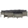 Set de muebles de jardín 7 pzas y cojines ratán sintético gris de , Conjuntos de jardín - Ref: Foro24-3187301, Precio: 521,50...