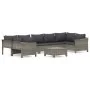 Set de muebles de jardín 8 pzas y cojines ratán sintético gris de , Conjuntos de jardín - Ref: Foro24-3187303, Precio: 598,67...