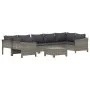 Set de muebles de jardín 8 pzas y cojines ratán sintético gris de , Conjuntos de jardín - Ref: Foro24-3187303, Precio: 598,67...