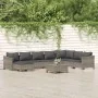 Set de muebles de jardín 9 pzas y cojines ratán sintético gris de , Conjuntos de jardín - Ref: Foro24-3187299, Precio: 718,89...