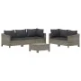 Set de muebles de jardín 6 pzas y cojines ratán sintético gris de , Conjuntos de jardín - Ref: Foro24-3187265, Precio: 546,24...