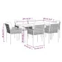 Juego comedor jardín 7 piezas y cojines ratán sintético y acero von , Gartensets - Ref: Foro24-3187058, Preis: 568,57 €, Raba...