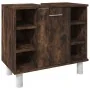 Set de muebles baño 3 pzas madera contrachapada roble ahumado by , Bathroom furniture - Ref: Foro24-3187606, Price: 194,75 €,...