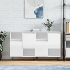 Aparadores 2 uds madera contrachapada blanco brillo by , Sideboards - Ref: Foro24-3190127, Price: 120,92 €, Discount: %