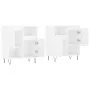 Aparadores 2 uds madera contrachapada blanco brillo by , Sideboards - Ref: Foro24-3190127, Price: 120,89 €, Discount: %