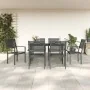 Juego de comedor para jardín 7 piezas acero y textilene negro by , Garden sets - Ref: Foro24-3200721, Price: 387,26 €, Discou...