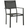 Juego de comedor para jardín 7 piezas acero y textilene negro by , Garden sets - Ref: Foro24-3200721, Price: 387,26 €, Discou...