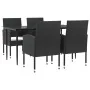 Juego de comedor de jardín 5 pzas ratán sintético y acero negro von , Gartensets - Ref: Foro24-3203308, Preis: 312,65 €, Raba...