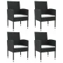 Juego de comedor de jardín 5 pzas ratán sintético y acero negro von , Gartensets - Ref: Foro24-3203308, Preis: 312,65 €, Raba...