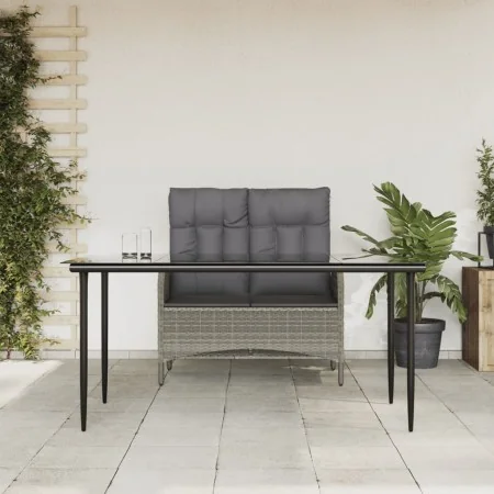 Juego de comedor jardín 2 pzas con cojines ratán sintético gris by , Garden sets - Ref: Foro24-3203502, Price: 306,51 €, Disc...