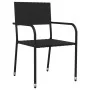 Juego de comedor de jardín 7 pzas ratán sintético y acero negro de , Conjuntos de jardín - Ref: Foro24-3203278, Precio: 386,0...