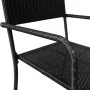 Juego de comedor de jardín 7 pzas ratán sintético y acero negro de , Conjuntos de jardín - Ref: Foro24-3203278, Precio: 386,0...