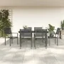 Juego de comedor para jardín 7 piezas acero y textilene negro by , Garden sets - Ref: Foro24-3200723, Price: 417,30 €, Discou...