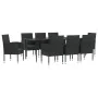 Juego de comedor de jardín 9 pzas ratán sintético y acero negro von , Gartensets - Ref: Foro24-3203343, Preis: 688,38 €, Raba...