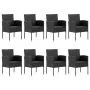 Juego de comedor de jardín 9 pzas ratán sintético y acero negro von , Gartensets - Ref: Foro24-3203343, Preis: 688,38 €, Raba...