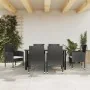 Juego de comedor de jardín 7 pzas ratán sintético y acero negro de , Conjuntos de jardín - Ref: Foro24-3203317, Precio: 386,3...