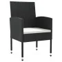 Juego de comedor de jardín 7 pzas ratán sintético y acero negro de , Conjuntos de jardín - Ref: Foro24-3203317, Precio: 386,3...
