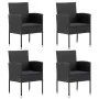 Juego de comedor de jardín 5 pzas ratán sintético y acero negro von , Gartensets - Ref: Foro24-3203348, Preis: 388,39 €, Raba...