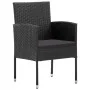 Juego de comedor de jardín 5 pzas ratán sintético y acero negro von , Gartensets - Ref: Foro24-3203348, Preis: 388,39 €, Raba...
