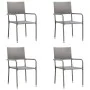 Juego de comedor jardín 5 pzas ratán sintético acero gris negro de , Conjuntos de jardín - Ref: Foro24-3203292, Precio: 237,7...