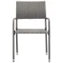 Juego de comedor jardín 5 pzas ratán sintético acero gris negro de , Conjuntos de jardín - Ref: Foro24-3203292, Precio: 237,7...