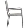 Juego de comedor jardín 5 pzas ratán sintético acero gris negro de , Conjuntos de jardín - Ref: Foro24-3203292, Precio: 237,7...