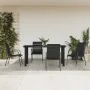 Juego de comedor para jardín 5 piezas acero y textilene negro de , Conjuntos de jardín - Ref: Foro24-3200714, Precio: 322,79 ...