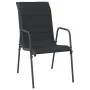 Juego de comedor para jardín 5 piezas acero y textilene negro de , Conjuntos de jardín - Ref: Foro24-3200714, Precio: 322,79 ...